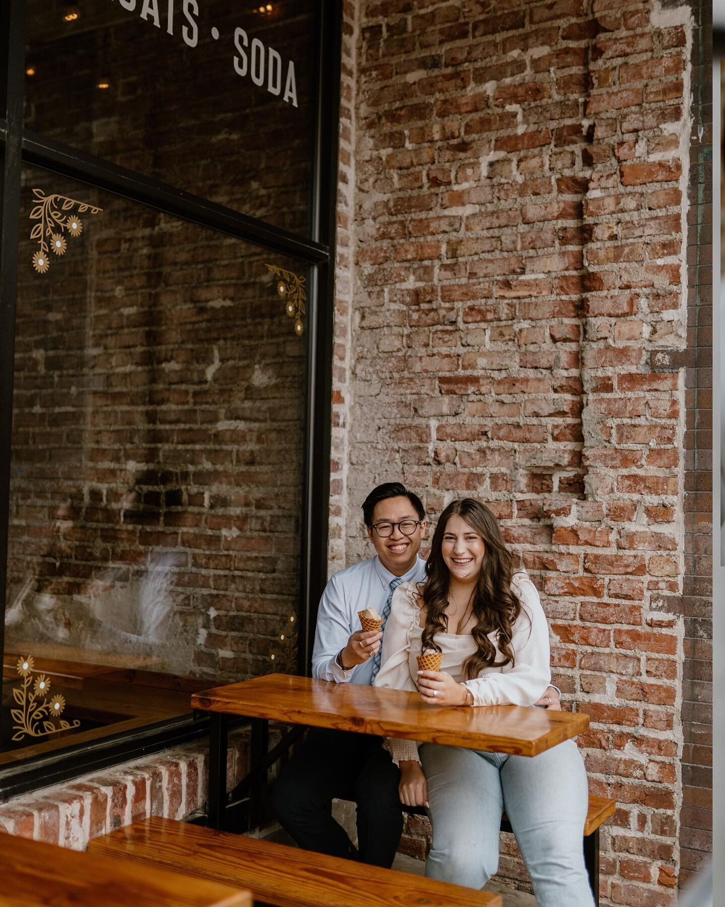 T minus 10 days before these two become husband and wife!! The countdown is on!!
 
How sweet are these engagement photos at @coneflowercreamery ?? Emily and Matthew would go on ice cream dates here when they were students at Creighton, so it was supe