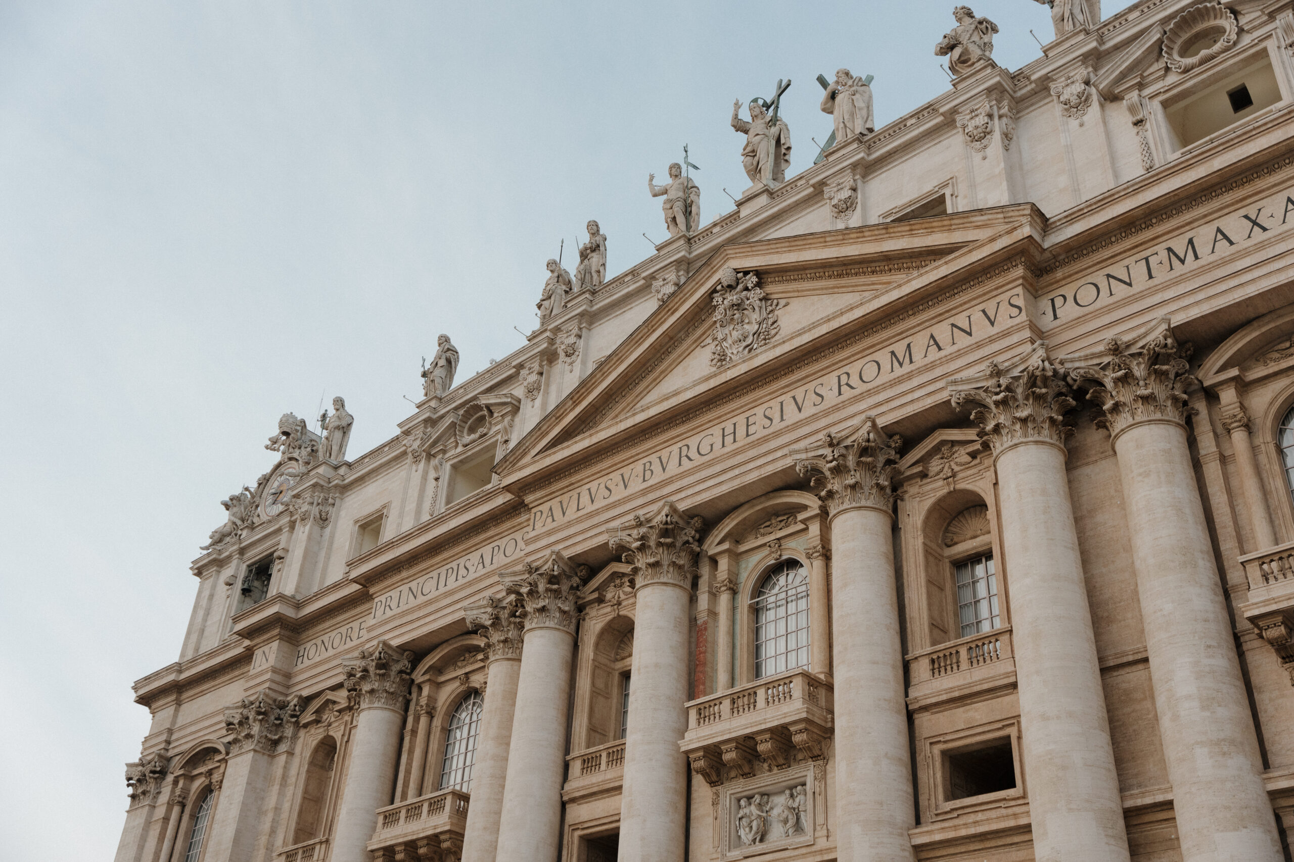 The Vatican and the outside of St. Peter's Basilica in Rome