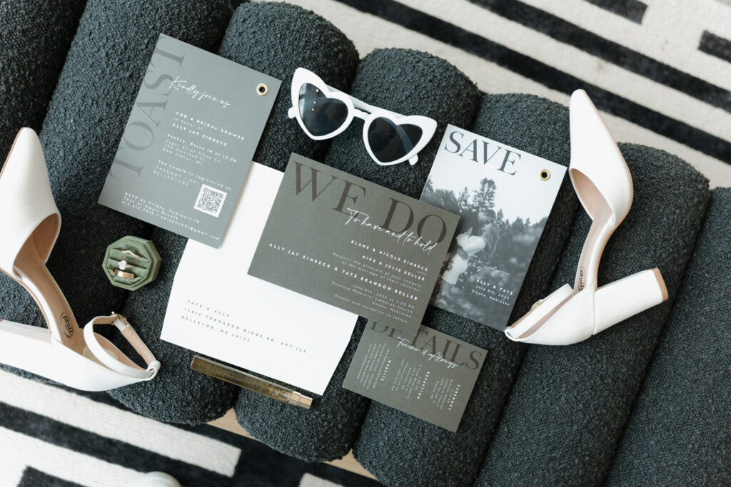 Phoenix Catholic photographer highlights beautiful wedding details in a luxury flatlay