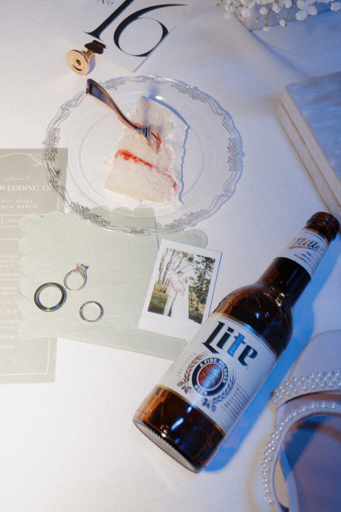 Luxury wedding flatlay featuring heirloom details, photographed by a Phoenix Catholic photographer.