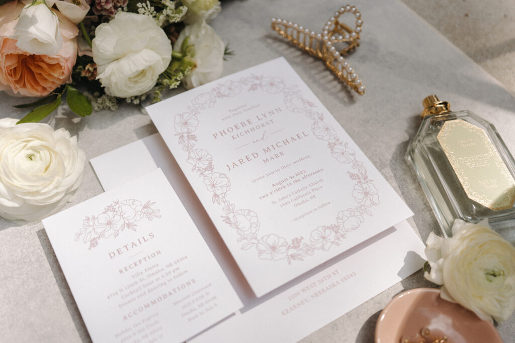 Luxury Arizona wedding flatlay by a Phoenix wedding photographer with an editorial eye.