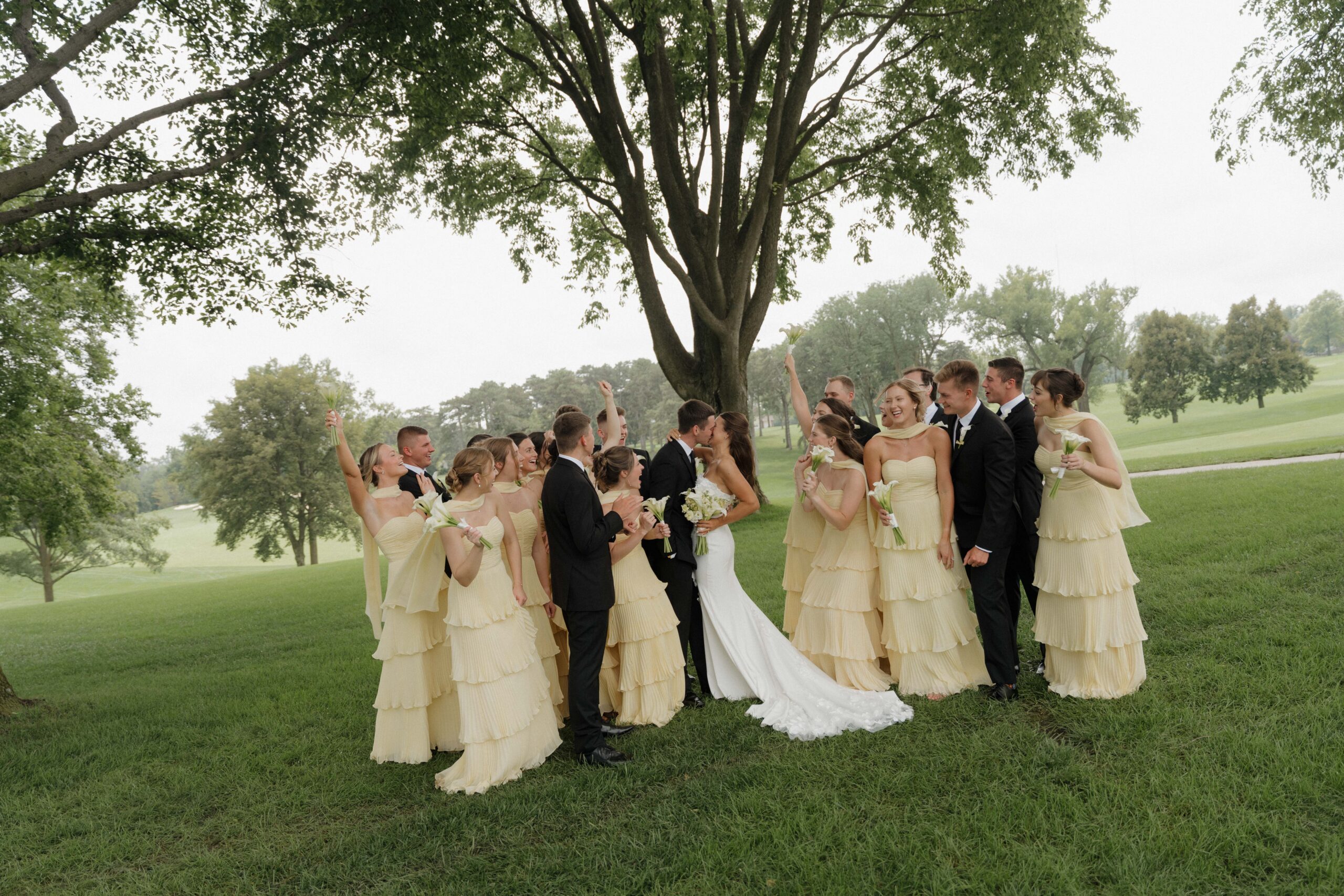 Yellow Omaha Country Club Wedding